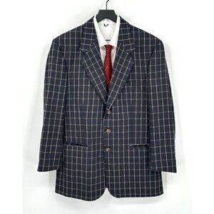 vintage 90s ZANETTI jacket blazer sport coat 100% extra fine merino wool US 42R